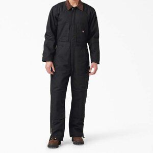 NEW DICKIES Men's US LR Duck Insulated Coveralls Black